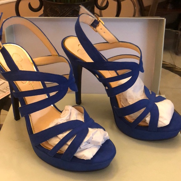 Cobalt blue pumps shoes - Picture 3 of 6